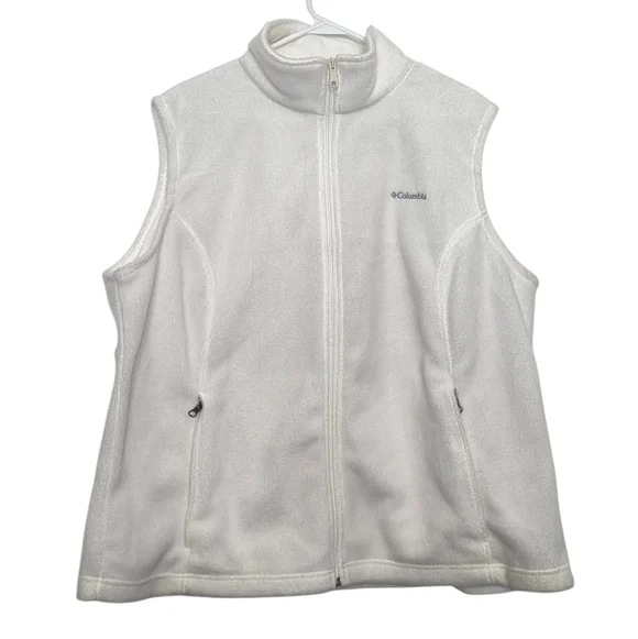 Columbia Soft White Sleeveless Fleece - Picture 1 of 11